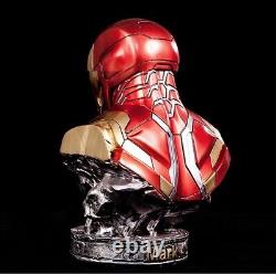 14 LED Avengers Iron man Mark 46 1/2 Resin Bust Statue Figure Model