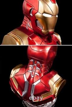 14 LED Avengers Iron man Mark 46 1/2 Resin Bust Statue Figure Model DHL Ship