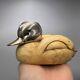1960 Malevolti Vintage Figure Statue Duck Resin Silver Plated Marked Italy