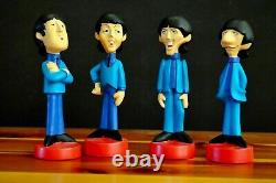 1965 The Beatles Tv Show 6 Cartoon Resin Statue Figures Mint