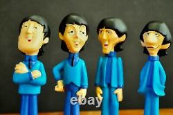 1965 The Beatles Tv Show 6 Cartoon Resin Statue Figures Mint