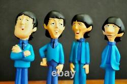 1965 The Beatles Tv Show 6 Cartoon Resin Statue Figures Mint