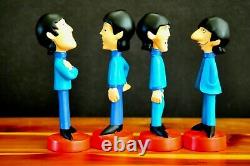 1965 The Beatles Tv Show 6 Cartoon Resin Statue Figures Mint