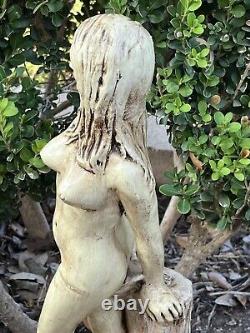 1971 VTG Nude Women Statue Sculpture Figure Art Garden Nice Signed 70s Hawaii