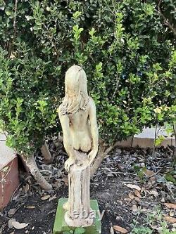 1971 VTG Nude Women Statue Sculpture Figure Art Garden Nice Signed 70s Hawaii