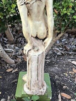 1971 VTG Nude Women Statue Sculpture Figure Art Garden Nice Signed 70s Hawaii