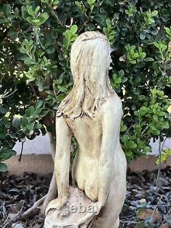 1971 VTG Nude Women Statue Sculpture Figure Art Garden Nice Signed 70s Hawaii