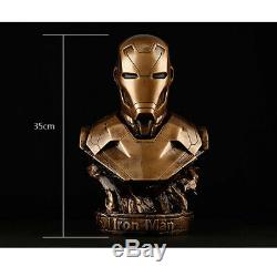 1/2 painted Marvel Avengers Bust Statue Resin Iron Man MK46 Actionfigur