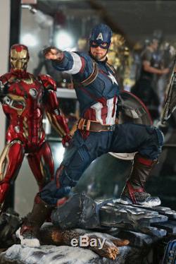 1/4 Captain America Statue Resin GK Model Ironman Avengers Collectible Figure