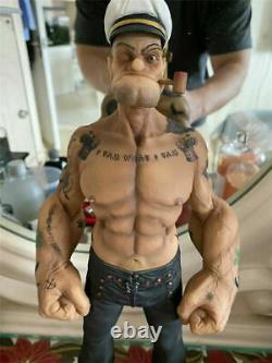 1/6 Scale 12inches Popeye Tattoos Popeye the Sailor Action Figure Statue Model