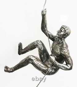 1x Rock Climbing Buddy Figurine Man Antique Silver Colour Climber Hanging Statue