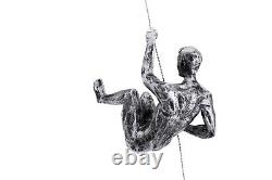 1x Rock Climbing Buddy Figurine Man Antique Silver Colour Climber Hanging Statue