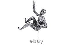 1x Rock Climbing Buddy Figurine Man Antique Silver Colour Climber Hanging Statue