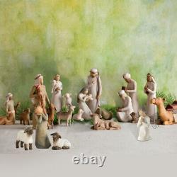 20pcs Willow Tree Nativity Figures Set Christmas Statue Hand Painted Decor Gift