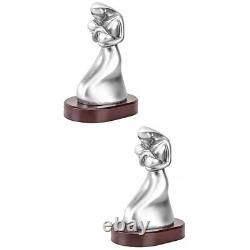 2 Count Resin Figure Statue Figurine Home Decor Dining Table