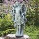 35H Standing Angel with Rose Outdoor Garden Statue Figure Yard Decor # 66255