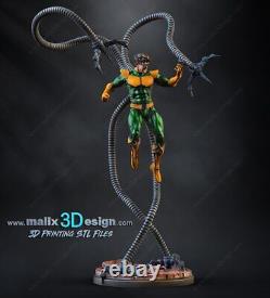 3D Print -Doctor Octopus V2 Grey Or Painted Custom Resin Statue DC Marvel