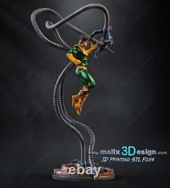 3D Print -Doctor Octopus V2 Grey Or Painted Custom Resin Statue DC Marvel