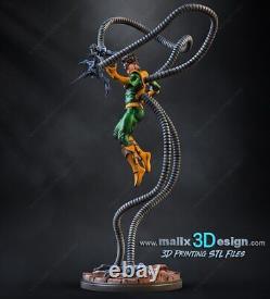 3D Print -Doctor Octopus V2 Grey Or Painted Custom Resin Statue DC Marvel