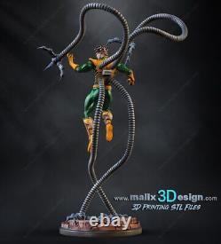 3D Print -Doctor Octopus V2 Grey Or Painted Custom Resin Statue DC Marvel
