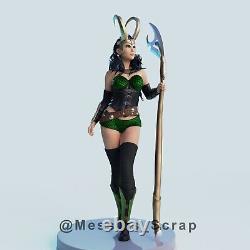 3D Print Lady Loki V2 Grey Or Painted Custom Resin Statue DC Marvel
