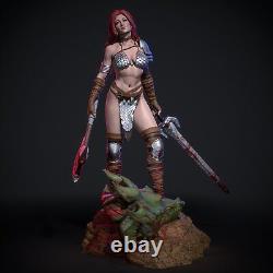 3D Print Red Sonja V3 Grey Or Painted Custom Resin Statue DC Marvel