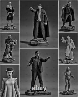 3D Printed Classic 1920s Universal Horror Monster Statues read description