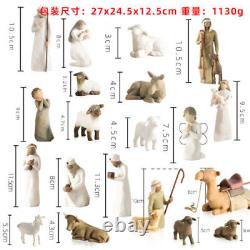 3/10/20PCS New Nativity Figures Statue Hand Painted Decor Christmas Gift