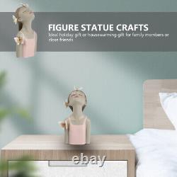 3 PCS Desktop Small Sculpture Resin Figure Decorative Statue Girl Figurines