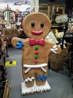3 ft Gingerbread Man Resin Statue / Figure Shop Display Advertising