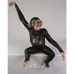3ft Hanging Monkey Chimpanzee Statue Figure Resin Garden/indoor Animal Sculpture