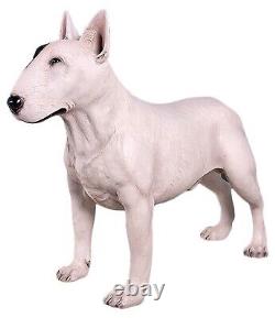 85cm Life Size Bull Terrier Dog Statue Resin English Terrier Pet Animal Figure