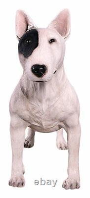 85cm Life Size Bull Terrier Dog Statue Resin English Terrier Pet Animal Figure