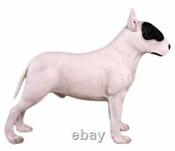 85cm Life Size Bull Terrier Dog Statue Resin English Terrier Pet Animal Figure