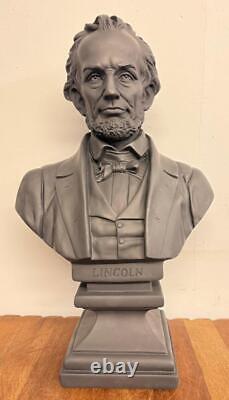 Abraham Lincoln Bust USA President Black Colour Statue Figure Sculpture 45cm