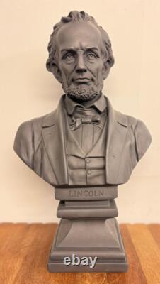 Abraham Lincoln Bust USA President Black Colour Statue Figure Sculpture 45cm