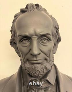 Abraham Lincoln Bust USA President Black Colour Statue Figure Sculpture 45cm
