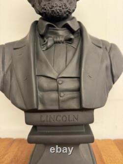 Abraham Lincoln Bust USA President Black Colour Statue Figure Sculpture 45cm