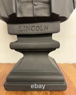 Abraham Lincoln Bust USA President Black Colour Statue Figure Sculpture 45cm