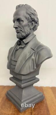 Abraham Lincoln Bust USA President Black Colour Statue Figure Sculpture 45cm