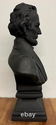 Abraham Lincoln Bust USA President Black Colour Statue Figure Sculpture 45cm
