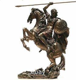 Alexander the Great on Horse Greek Macedonian King Warrior Statue Sculpture