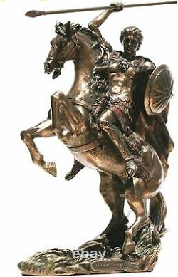 Alexander the Great on Horse Greek Macedonian King Warrior Statue Sculpture