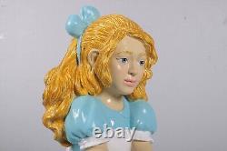 Alice Figure Sitting Alice in Wonderland Set Girl Statue Decor Lewis Carol