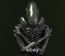 Alien Xenomorph Bust Garage Kit Figure Collectible Statue Handmade Gift Painted