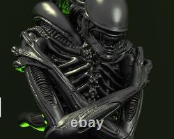 Alien Xenomorph Bust Garage Kit Figure Collectible Statue Handmade Gift Painted