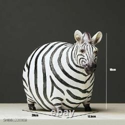 Animal Zebra Figure Statue Resin Ornament Modern Home Decoration Christmas Gift