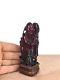 Antique CHERRY AMBER BAKELITE TYPE CARVED CHINESE FIGURE on stand
