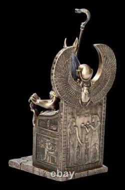 Anubis Figure Sitting On Throne Egyptian God Veronese Statue Bronze Decor