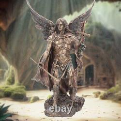 Archangel Gabriel Bronze Effect Sculpture Religious Resin Statue Figure 33.5cm